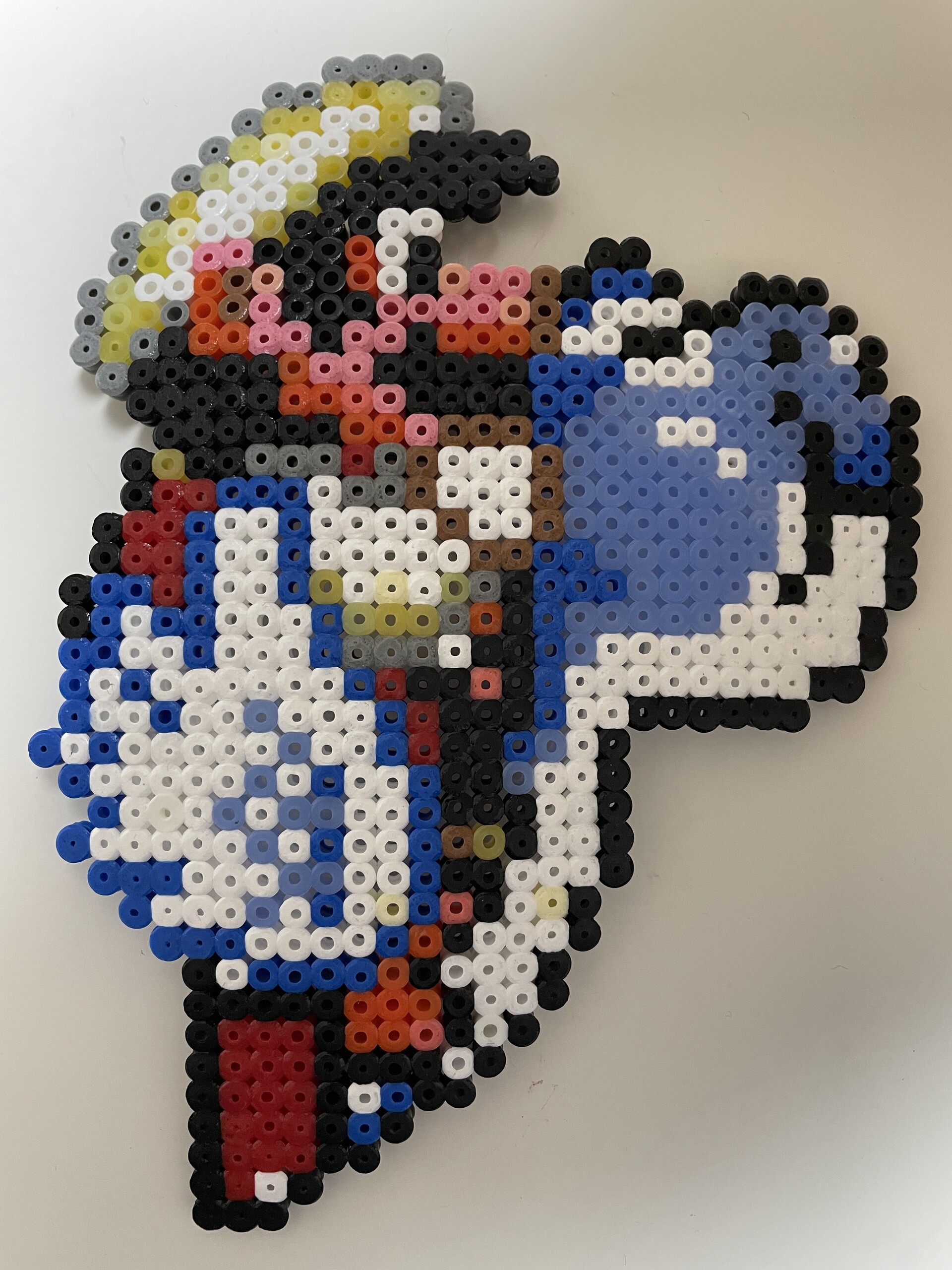Mario & blue Yoshi – fuse bead design 010