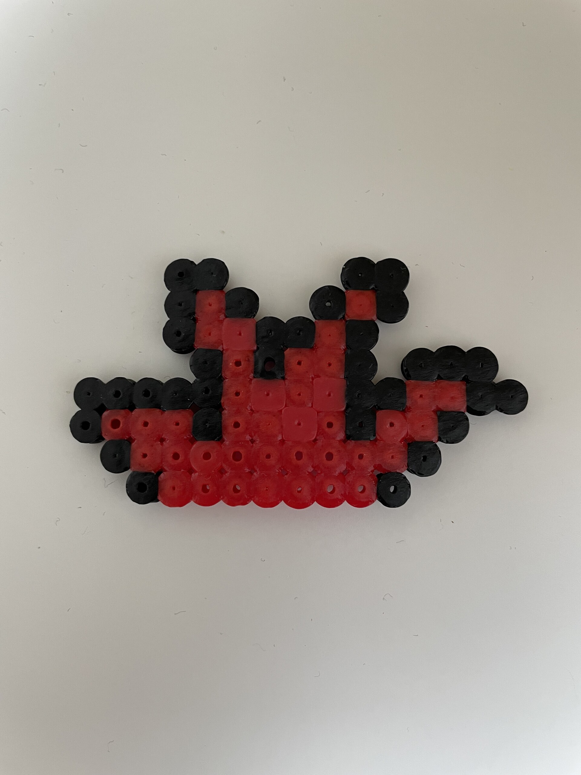Grass – red tuft – fuse bead design 071
